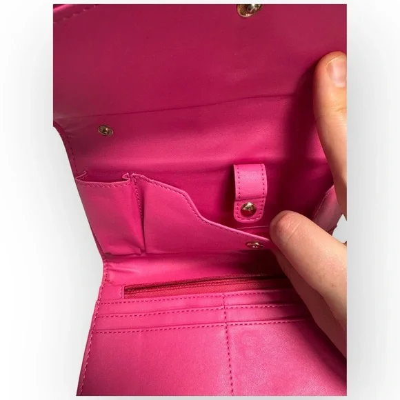 EUC A New Day Metallic Pink Wallet – Snap Closure, Card Slots, Zip Pocket - Picture 5 of 8